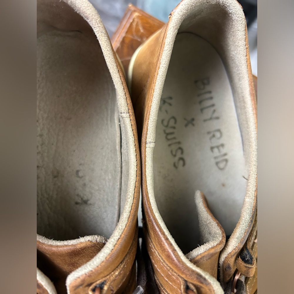 Billy Reid x K-Swiss Sneaker - Cognac Brown Leather - Made in USA - 9.5 - Picture 9 of 13